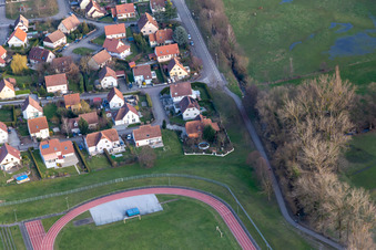 Quartier Altenstadt in Wissembourg dans le département Bas Rhin, France d'un drone