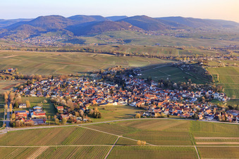 Vue aérienne de Sur le petit Kalmit à Ilbesheim bei Landau dans le département Rhénanie-Palatinat, Allemagne