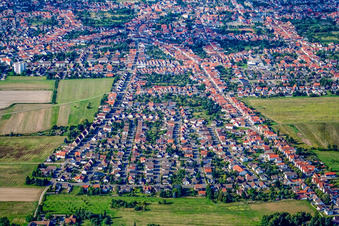 Vue aérienne de Dans le colombier à cailles à Haßloch dans le département Rhénanie-Palatinat, Allemagne