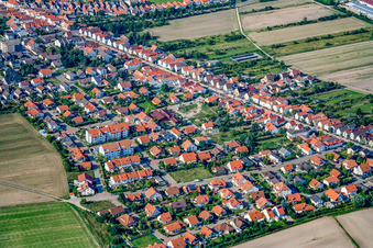 Vue aérienne de Rennbahnstraße x Harzofen à Haßloch dans le département Rhénanie-Palatinat, Allemagne