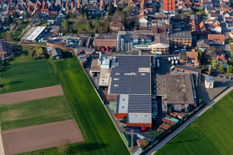 Photographie aérienne de Locaux de l'usine BELLHEIMER BRAUEREI - PARK & Bellheimer Brauereien GmbH & Co. KG à Bellheim dans le département Rhénanie-Palatinat, Allemagne