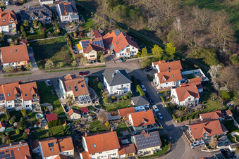Vue aérienne de Rue Robert Koch à Bellheim dans le département Rhénanie-Palatinat, Allemagne
