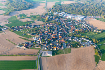 Vue aérienne de Village - Vue à le quartier Linx in Rheinau dans le département Bade-Wurtemberg, Allemagne