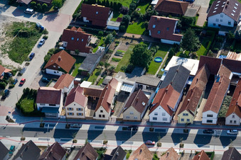 Vue aérienne de Rennbahnstraße x Lindenstr à Haßloch dans le département Rhénanie-Palatinat, Allemagne