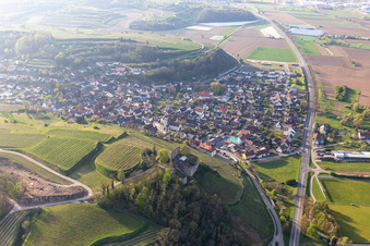 Photographie aérienne de Château de Lichteneck à le quartier Hecklingen in Kenzingen dans le département Bade-Wurtemberg, Allemagne