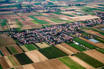 Vue aérienne de Quartier Hochdorf in Hochdorf-Assenheim dans le département Rhénanie-Palatinat, Allemagne
