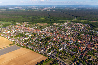 Kandel dans le département Rhénanie-Palatinat, Allemagne depuis l'avion