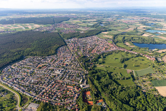 Enregistrement par drone de Jockgrim dans le département Rhénanie-Palatinat, Allemagne