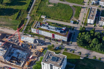 Vue aérienne de Parc technologique à le quartier Rintheim in Karlsruhe dans le département Bade-Wurtemberg, Allemagne