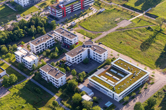 Photographie aérienne de Parc technologique à le quartier Rintheim in Karlsruhe dans le département Bade-Wurtemberg, Allemagne
