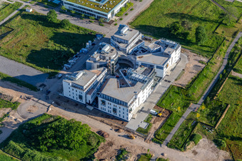 Vue oblique de Parc technologique, campus technologique LTC Linder à le quartier Rintheim in Karlsruhe dans le département Bade-Wurtemberg, Allemagne