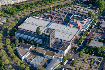 Vue aérienne de INIT, Bauhaus Oststadt à le quartier Oststadt in Karlsruhe dans le département Bade-Wurtemberg, Allemagne