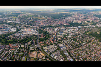 Quartier Grünwinkel in Karlsruhe dans le département Bade-Wurtemberg, Allemagne d'en haut