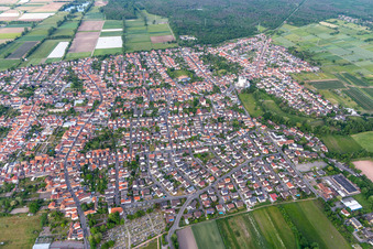 Vue aérienne de Quartier Iggelheim in Böhl-Iggelheim dans le département Rhénanie-Palatinat, Allemagne