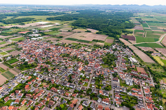 Zeiskam dans le département Rhénanie-Palatinat, Allemagne vue du ciel