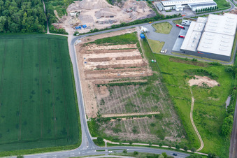 Vue aérienne de Développement de la zone commerciale Große Ahlmühle à Rohrbach dans le département Rhénanie-Palatinat, Allemagne