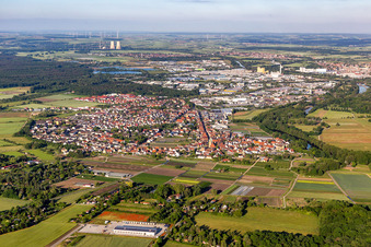 Vue aérienne de Sennfeld dans le département Bavière, Allemagne