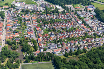 Vue oblique de Règlement à Kandel dans le département Rhénanie-Palatinat, Allemagne