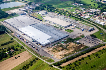 Photographie aérienne de Goodyear du nord-est à Philippsburg dans le département Bade-Wurtemberg, Allemagne