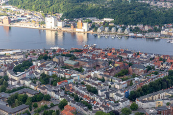 Vue aérienne de Musée maritime à Flensburg dans le département Schleswig-Holstein, Allemagne
