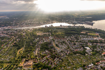 Photographie aérienne de Port, fjord à le quartier Kielseng in Flensburg dans le département Schleswig-Holstein, Allemagne