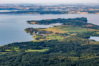 Vue aérienne de Péninsule de Holnis à le quartier Ulstrupfeld in Glücksburg dans le département Schleswig-Holstein, Allemagne