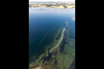 Vue aérienne de Vue depuis Holnis Peak jusqu'à Broager (DK) à Glücksburg dans le département Schleswig-Holstein, Allemagne
