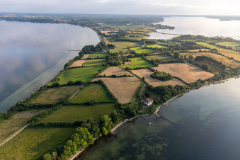 Vue aérienne de Péninsule Holnis à le quartier Holnis in Glücksburg dans le département Schleswig-Holstein, Allemagne