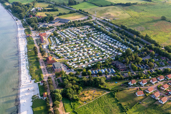 Vue aérienne de Camping HOLNIS, Ostseecamp Glücksburg - Holnis à le quartier Bockholm in Glücksburg dans le département Schleswig-Holstein, Allemagne