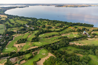 Vue aérienne de Terrain de golf du Förde-Golf-Club eV Glücksburg à le quartier Bockholm in Glücksburg dans le département Schleswig-Holstein, Allemagne