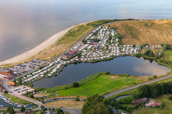 Vue aérienne de Camping de Langballigau à le quartier Langballigholz in Langballig dans le département Schleswig-Holstein, Allemagne