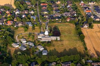 Vue aérienne de Moulin à vent à Westerholz dans le département Schleswig-Holstein, Allemagne