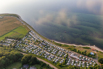 Vue aérienne de Camping « Fördeblick » Westerholz eV à Westerholz dans le département Schleswig-Holstein, Allemagne