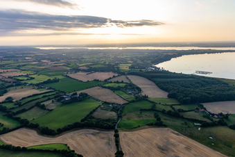 Photographie aérienne de Fjord extérieur de Flensburg à le quartier Rüde in Bockholmwik dans le département Schleswig-Holstein, Allemagne