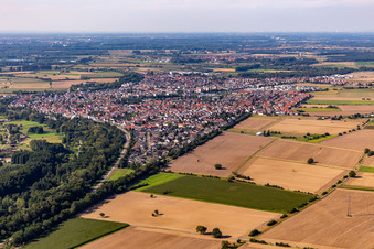 Image drone de Quartier Linkenheim in Linkenheim-Hochstetten dans le département Bade-Wurtemberg, Allemagne