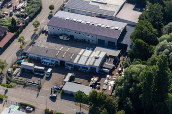 Vue aérienne de Frey Metal Construction à le quartier Minderslachen in Kandel dans le département Rhénanie-Palatinat, Allemagne
