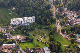 Photographie aérienne de Terrain de la clinique de réadaptation Edith Stein, clinique de neurologie à Bad Bergzabern dans le département Rhénanie-Palatinat, Allemagne
