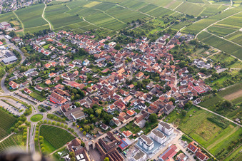 Vue aérienne de Quartier Schweigen in Schweigen-Rechtenbach dans le département Rhénanie-Palatinat, Allemagne