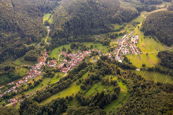 Bobenthal dans le département Rhénanie-Palatinat, Allemagne depuis l'avion
