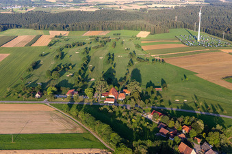 Vue aérienne de Club de golf Alpirsbach eV à le quartier Peterzell in Alpirsbach dans le département Bade-Wurtemberg, Allemagne