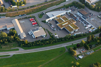 Vue aérienne de Autohaus Möhrle GmbH Smart à Freudenstadt dans le département Bade-Wurtemberg, Allemagne