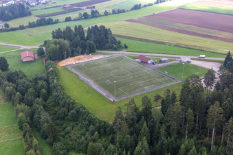 Vue aérienne de SV Seedorf e V à le quartier Seedorf in Dunningen dans le département Bade-Wurtemberg, Allemagne