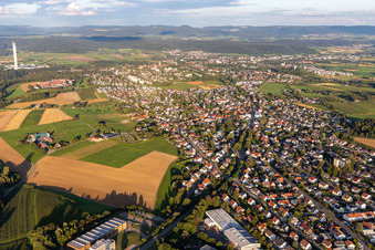 Vue aérienne de Zimmern ob Rottweil dans le département Bade-Wurtemberg, Allemagne