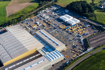 Photographie aérienne de Sites de production de Liebherr-Mischtechnik GmbH à le quartier Kürnbach in Bad Schussenried dans le département Bade-Wurtemberg, Allemagne