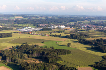 Vue aérienne de Bad Waldsee dans le département Bade-Wurtemberg, Allemagne