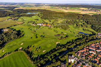 Photographie aérienne de Club de golf princier de Haute-Souabe eV à le quartier Hopfenweiler in Bad Waldsee dans le département Bade-Wurtemberg, Allemagne