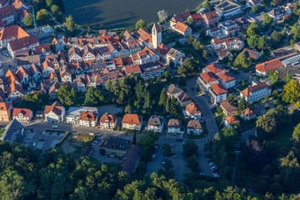 Vue aérienne de Hôpital du Saint-Esprit à Bad Waldsee dans le département Bade-Wurtemberg, Allemagne