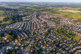 Vue aérienne de Vue de la ville depuis le sud à Aulendorf dans le département Bade-Wurtemberg, Allemagne