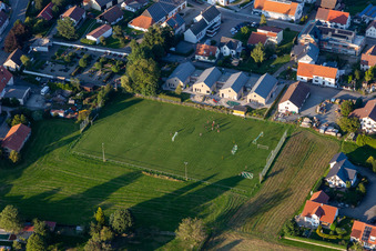 Vue aérienne de SV Braunenweiler à le quartier Braunenweiler in Bad Saulgau dans le département Bade-Wurtemberg, Allemagne