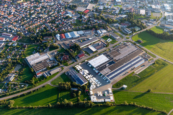 Vue aérienne de Magasin de meubles - Marché du meuble Martin Staud Möbel GmbH à Bad Saulgau dans le département Bade-Wurtemberg, Allemagne